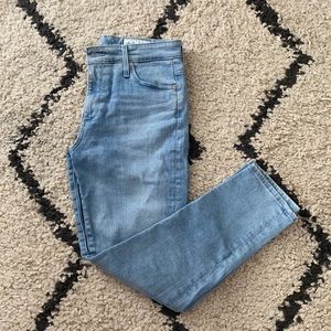 AG High Rise Stevie Ankle Slim Straight Jeans